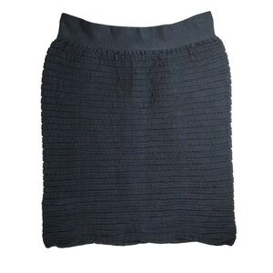 Black Textured Ruched Mini Skirt Women grunge 90s bodycon Y2k‎